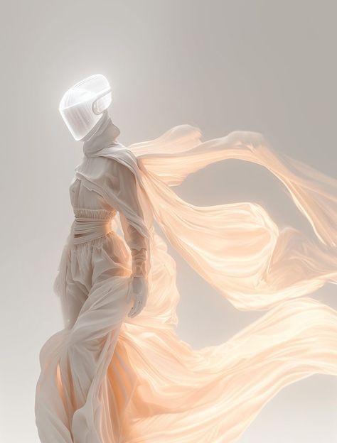 White Futuristic Outfit, Cape Photoshoot, Utopian Aesthetic, Scifi Aesthetic, Sci Fi Outfits, Alien Races, Princesa Disney, Album Cover Design, Futuristic Fashion