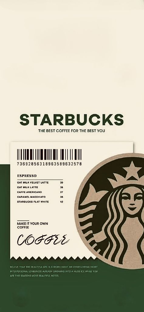 Starbucks Aesthetic Wallpaper Iphone, Starbucks Wallpaper Iphone, Wallpaper Starbucks, Starbucks Flat White, Starbucks Poster, Postcard Wallpaper, Apple Iphone Wallpaper, Coffee Wallpaper Iphone, Starbucks Wallpaper