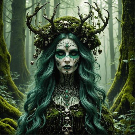 Forest Witch Art, Forest Witch, Fantasy Forest, Witch Art, Green Witch, Art Generator, The Witch, Reference Images, Dark Forest