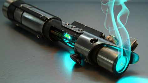 gray metal handheld tool with teal smoke #lightsaber Star Wars #1080P #wallpaper #hdwallpaper #desktop Purple Lightsaber, Blue Lightsaber, Lightsaber Design, Red Lightsaber, Sabre Laser, Wallpapers For Mobile Phones, R Wallpaper, Star Wars Light Saber, High Resolution Wallpapers