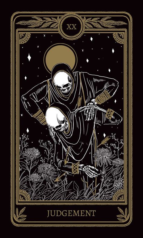 Judgement Judgement Tarot Card, Kartu Tarot, Skeleton Tarot, Late Bloomer, Witchy Wallpaper, Wallpaper Red, Drawing Wallpaper, Tarot Cards Art, Skeleton Art