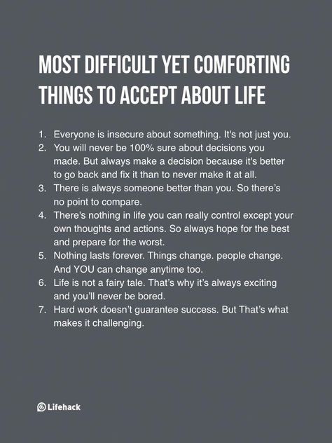 7 Hard Truths About Life That Are Actually Motivational... Although, I don't agree w/ ALL 7 "facts"...Life IS a Fairy Tale--it's UR Tale--make it what U want, & second, hard work ALWAYS pays off--take pride in whatEVER u do & enjoy the feeling of doing it best & completing the accomplishment!!! JPrice (not anonymous) :-P  OH! & 1 thing DOES last forever...CHANGE, & the fact that we humans can (although reluctant at times) adapt to almost anything if we put Truths About Life, Life Is Hard Quotes, Doing Your Best, Inspirational Life Lessons, Journey Quotes, Hard Quotes, Psychology Quotes, Never Stop Dreaming, Hard Truth