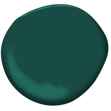 Forest Green - One of over 3,500 exclusive Benjamin Moore colors. Forest Green Benjamin Moore, Benjamin Moore Forest Green, Accent Wall Benjamin Moore, Emerald Green Accent Wall, Forest Green Paint Color, Green Benjamin Moore, Green Accent Wall, Green Duvet, Black Wall Clock