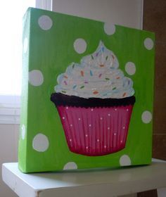 1000+ ideas about Canvas Painting Kids on Pinterest | Canvases ... Cupcake Painting, Kids Canvas Painting, Kids Painting Party, Kids Canvas Art, Cupcake Drawing, Painting Canvases, Kids Canvas, Beginner Painting, Art Party