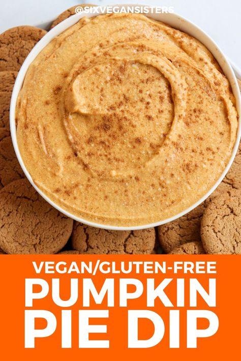 Gluten Free Pumpkin Dip, Dairy Free Pumpkin Dip, Vegan Pumpkin Dip Dairy Free, Best Gluten Free Fall Desserts, Dairy Free Pumpkin Pie Dip, Dairy And Gluten Free Dips, Vegan Gluten Free Dips, Vegan Gluten Free Thanksgiving Dessert, Gluten Free Dairy Free Halloween Treats