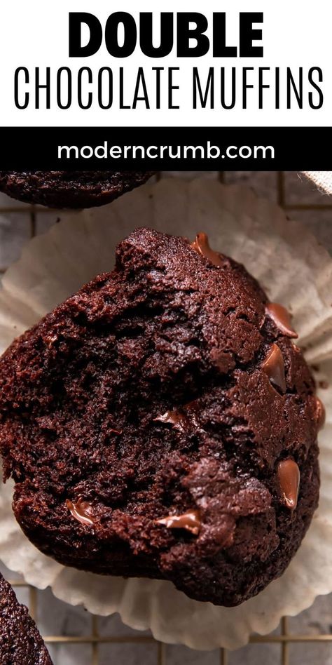 chocolate muffins. Double Chocolate Chip Muffin Recipe, Double Chocolate Muffin Recipe, Healthy Chocolate Fudge, Healthy Chocolate Muffins, Double Chocolate Chip Muffins, Chocolate Chip Muffin Recipe, Chocolate Muffin Recipe, Chocolate Muffin, Double Chocolate Muffins