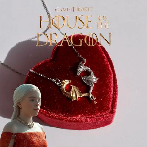 House Of The Dragon Jewelry, Game Of Thrones Gift Ideas, Targaryen Jewelry, Targaryen Necklace, House Of The Dragon Targaryen, Shifting Jewelry, Got Targaryen, Dragon Crown, Everything Burns