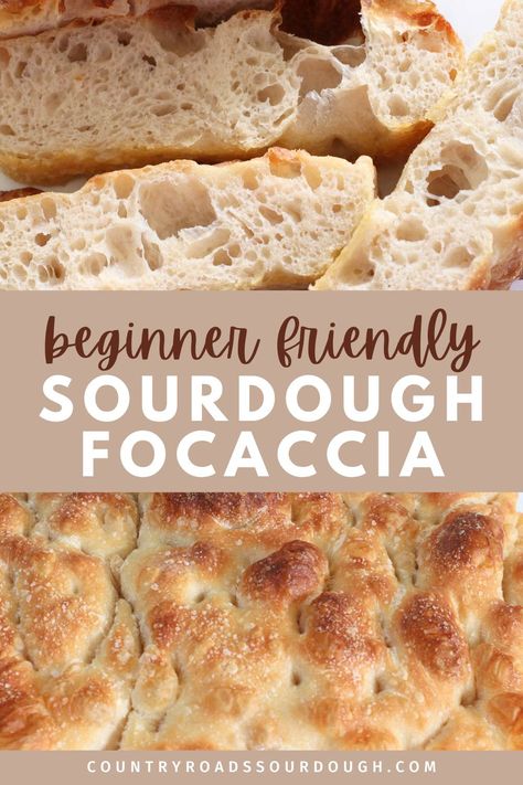 This easy Sourdough Focaccia recipe is perfect for beginners! Naturally leavened with wild yeast from a sourdough starter, it requires no kneading and can be made in a simple 9x13 pan. Whether you top it with your favorite ingredients or enjoy it plain, this one-day focaccia comes together quickly and doesn’t require a Dutch oven. Follow the step-by-step instructions for a perfectly crispy crust and soft, flavorful center. A simple, same-day bread recipe for any occasion! Step By Step Sourdough Bread Recipe, Foccacia Sour Dough Discard, Same Day Focaccia Bread Sourdough, What To Bake With Sourdough Starter, Sourdough Foccacia Recipe With Discard, Sourdough Starter Recipe For Beginners, Easy Same Day Sourdough Recipes, Foccacia Bread Sourdough Starter, Sour Dough Faccocia