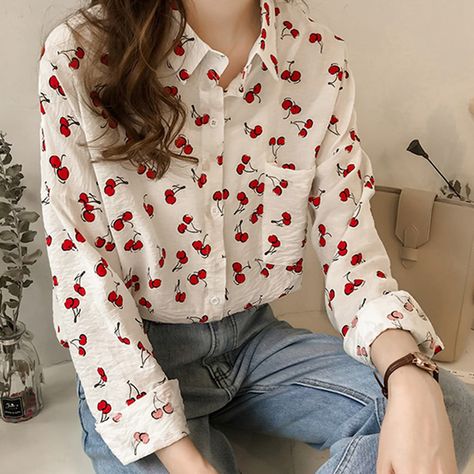 Arrives by Wed, Oct 11 Buy Ichuanyi Fall Tops for Women Clearance 2022 Lady Fashion Women Top Retro Printing Long Sleeve Lapel Casual Shirt Blouse at Walmart.com Basic Streetwear, Lady Fashion, Loose Shirt, Streetwear Tops, Tops Fashion, Women Long Sleeve Tops, Women Shirts Blouse, Tops Fall, Ladies Tops Fashion