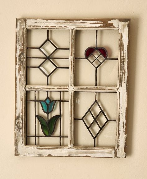 Stained Glass Vintage Window, Simple Stained Glass Windows, Square Stained Glass Patterns, Stained Glass Window Ideas, Stained Glass Transom Window Patterns, Vintage Stained Glass Window Panel, Leadlight Windows, Stained Glass Art Nouveau Window Panels, Old Window Frames