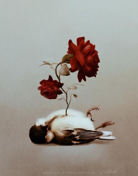 Dead Bird, Surealism Art, English Writers, Fashion Illustration Collage, Art Tools Drawing, Grunge Art, Creative Painting, Heart Art, Short Story