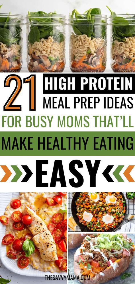 High-protein meal prep ideas for busy moms featuring easy and healthy recipes that simplify meal planning. Sweet Potato Hash Recipe, Veggie Meal Prep, Busy Mom Recipes, Quick Breakfasts, Easy High Protein Meals, Simple Dinners, Meal Prep Guide, High Protein Meal Prep, Easy Healthy Eating