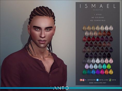 Lotes The Sims 4, Sims 4 Hair Male, Glow Hair, Mod Hair, Natural Hair Twist Out, 4 Braids, Pelo Sims, Jaimie Alexander, Sims 4 Game Mods