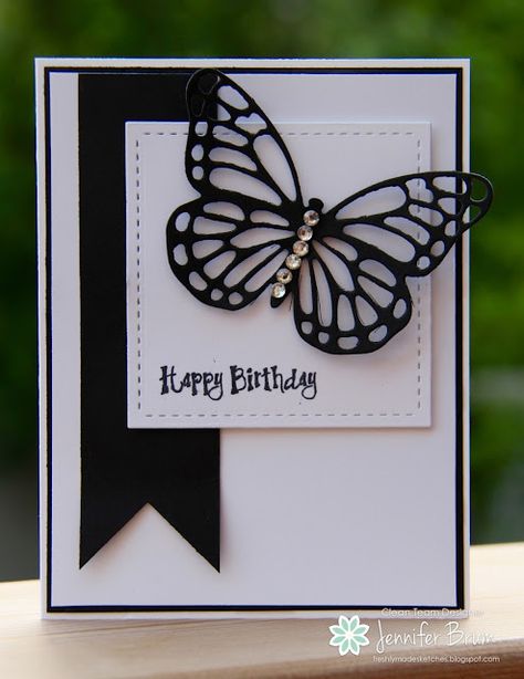 Birthday Cards For Women, 카드 디자인, Birthday Cards Diy, Butterfly Cards, Stamping Up Cards, Handmade Birthday Cards, Happy Wednesday, Card Sketches, Card Layout