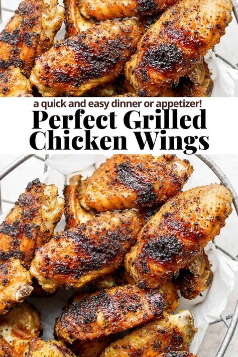 Chicken Wings On The Grill Dry Rubs, Chicken Wing On The Grill, Grilled Chicken Wings Sauce, How To Cook Wings On The Grill, Meat To Cook On Grill, Wings Marinade Grilled, Grilled Wings Dry Rub, Grilled Buffalo Chicken Wings, Best Wing Marinade