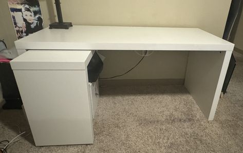 IKEA MALM Desk with pull-out panel, white for Sale in Houston, TX - OfferUp Ikea Malm Pull Out Desk, Malm Desk, Ikea Malm Desk, Ikea Malm, In The Room, Work Surface, My Room, Left Or Right, Clean Design