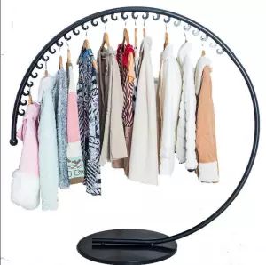 Iron yi island clothing rack. Semi - circular clothing racks.086 _ - AliExpress Mobile Clothing Display Rack, Clothing Store Displays, Hanger Stand, Clothing Displays, Hat Stand, Closet Remodel, Hanger Rack, Hat Stands, Garment Racks