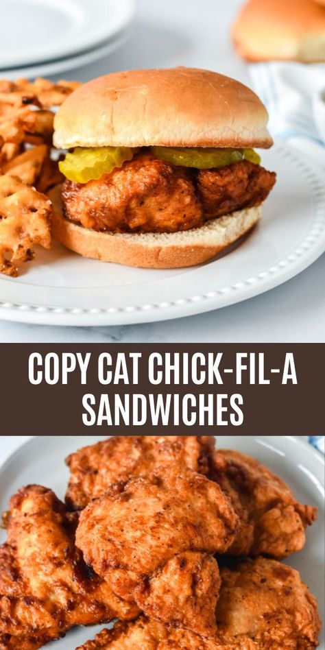 Homemade Crispy Chicken Sandwich, Best Fried Chicken Sandwich Recipe, Fried Chicken Sandwich Recipe, Chick Fil A Chicken Recipe, Famous Restaurant Recipes, Chick Fil A Chicken Sandwich Recipe, Chik Fil A Chicken, Homemade Chicken Sandwich, Chick Fil A Sandwich