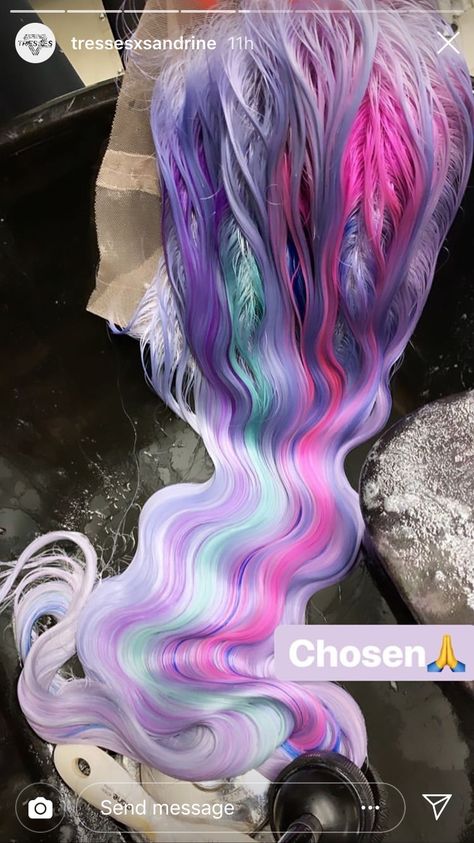 Frontal Ideas, Hair Colour Design, Mermaid Hair Color, Color Wigs, Cute Hair Colors, Creative Hair Color, Dyed Hair Inspiration, Multicolored Hair, Pretty Hair Color