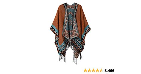 Urban CoCo Women's Printed Tassel Open front Poncho Cape Cardigan Wrap Shawl (Orange-series 5) at Amazon Women’s Clothing store Cloak Fashion, Orange Poncho, Open Front Poncho, Cape Wrap, Poncho Shawl, Capes For Women, Wrap Shawl, Multi Pattern, Poncho Cape