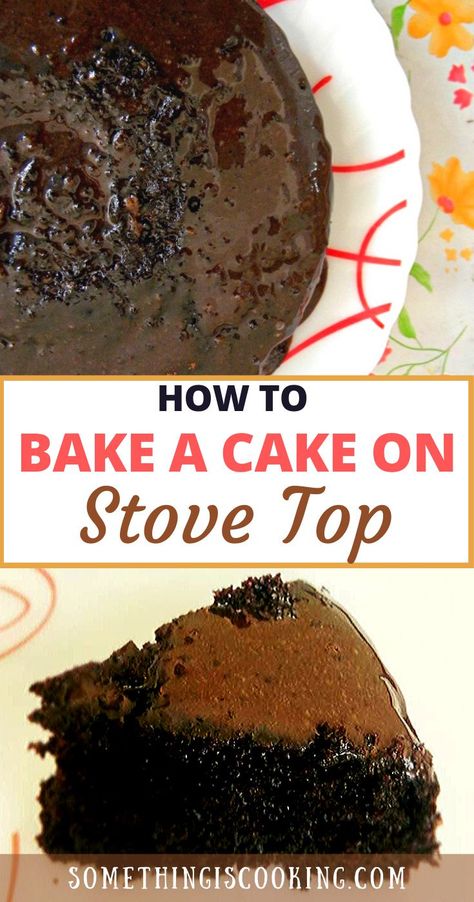 This Easy Chocolate Brownie Cake is made without the help of a microwave/convection oven and is made in a regular steamer on the stovetop. The result is a fluffy, airy cake. Stovetop Chocolate Cake, Stove Top Brownies, Chicken Stovetop Recipes, Stovetop Brownies, Stovetop Cake, Easy Stovetop Recipes, Without Oven Recipes, Stove Top Desserts, Stove Top Baking