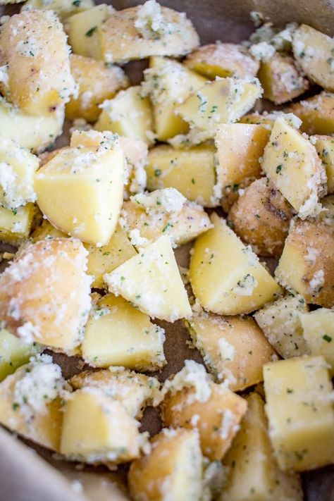 Diced Potatoes In Oven, Simply Potatoes Recipes, Ranch Roasted Potatoes, Roasted Potato Recipe, Roasted Ranch Potatoes, Ranch Potato Recipes, Russet Potato Recipes, Parmesan Ranch, Simply Potatoes