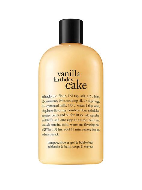 Philosophy Vanilla, Philosophy Shower Gel, Vanilla Body Wash, Vanilla Birthday Cake, Philosophy Amazing Grace, Skin Care Salon, Bath Gel, Sodium Lauryl Sulfate, Body Cleanser