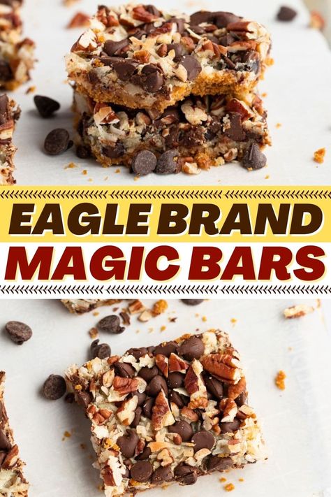 Eagle Magic Cookie Bars, Eagle Brand Magic Bars, Eagle Brand Magic Cookie Bars Recipes, Eagle Brand Bars, Eagle Brand Cookies, 7 Layer Magic Cookie Bars Eagle Brand, Cuban Lunch Bars Recipe, 7 Layer Bars Eagle Brand, Ministers Delight Recipe