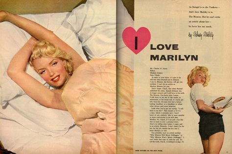 MM 1950s Magazine, Pink Book, Magazine Article, Magazine Spreads, Girls Magazine, Model Pose, Vintage Woman, Pink Books, Norma Jeane