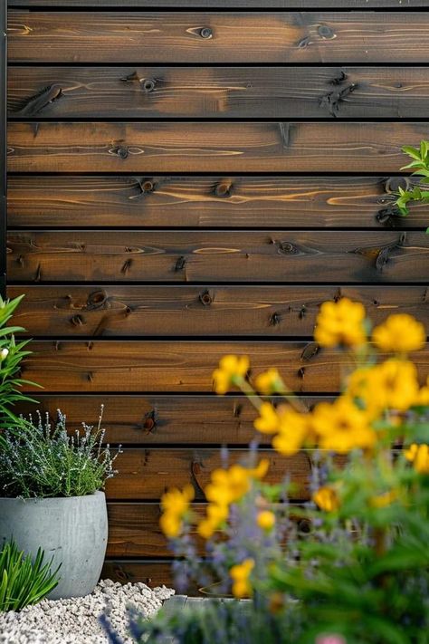 Outdoor Wood Wall Ideas for Stylish Backyards Wood Wall Ideas, Wood Wall Design, Cottage Plans, Patio Signs, Backyard Balcony, Patio Wall, Rustic Wood Walls, Prairie Dog, Cottage Plan