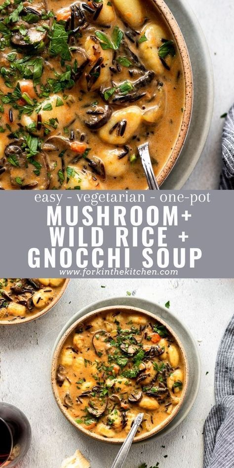 Winter Dinner Recipes Healthy, Recipes Healthy Vegetarian, Mushroom Gnocchi, Gnocchi Soup, Pinterest Trends, Dinner Recipes Healthy, Winter Dinner Recipes, Winter Soups, Winter Dinner