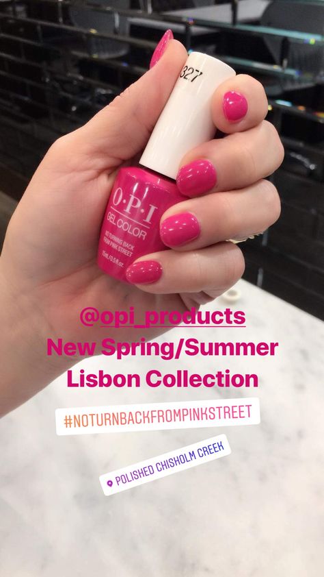 Looking for a bright Magenta Hot Pink to welcome the Spring! Try “NO TURNING BACK FROM PINK STREET” from the new @opi_products Spring and Summer Lisbon Collection available in regular and gel color. #getPolished #getpamperedatpolished #polishednailsok #opiobsessed Opi Magenta Gel Nail Polish, Opi No Turning Back From Pink Street, Gellish Nails, How To Do Pedicure, Shellac Pedicure, Wedding Pedicure, Pedicure Designs Summer, Fall Pedicure, Summer Pedicure