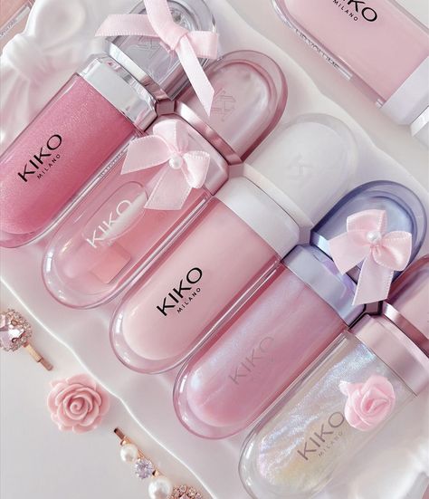 Kiko Pink Lipgloss, Pink Lip Gloss Aesthetic, Lip Gloss Kiko, Lipgloss Shades, Kiko Lip Gloss, Kiko Gloss, Lipgloss Aesthetic, Kiko Lipgloss, Gloss Kiko