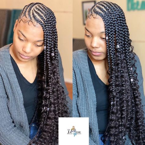 Medium Lemonade Braids, Protective Style Braids, Lemonade Braids, Cute Braided Hairstyles, Braided Ponytail Hairstyles, Natural Haircare, Cute Hairstyles For Short Hair, Braided Ponytail, African American Women