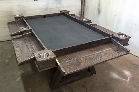 Dungeons & Dragons Board Game Table With Fold Down Player Stations Wood Game Table, Dnd Tables Diy, Tabletop Game Table, Folding Game Table, Dungeons And Dragons Table Diy, Dungeons And Dragons Game Table, Custom Dnd Table, D&d Game Table, D&d Gaming Table