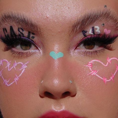 Lou on Instagram: "🤍 143 I Love U 💖 Inspired by @realstraykids song 🤟🏼 the 1 being the wrong way is an artistic choice…..okay PRODUCTS: Base: @danessa_myricks Prism FX hydrating lotion @glowbyauric Glow Lust in ‘Selenite’ @milkmakeup Sunshine Skin Tint * @kosas Revealer Foundation & Concealer * @narsissist Radiant Creamy Concealer & Laguna Beonzer * @MeccaCosmetica Hydra cheek tink & illuminating balm duo in ‘Watermelon’ @colourpopcosmetics flexitarian @danessa_myricks Dew Wet Straykids Eye Makeup, Maniac Skz Inspired Makeup, Maxident Heart Monster, Stray Kids Makeup, Skz Makeup, Stray Kids Inspired Makeup, Stray Kids Makeup Inspired, Skz Maxident Heart Ver, Pop Makeup