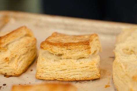 Quick & Easy Cheddar Tea Biscuits | The East Coast Kitchen Layered Biscuits, Rolled Biscuits, Flaky Buttermilk Biscuits Recipe, Flakey Biscuits, Baked Biscuits, Angel Biscuits, Buttermilk Biscuits Recipe, Flaky Biscuits, Homemade Tea