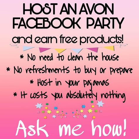 Avon Facebook Party, Avon Party Ideas, Avon Facebook, Avon Ideas, Avon Marketing, Avon Beauty Boss, Avon Christmas, Mary Kay Marketing, Avon Sales