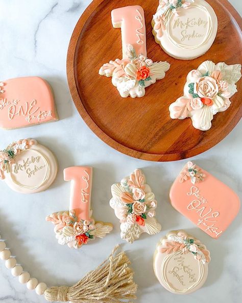 1st birthday shes ONE of a kind 1st birthday girl She’s ONE of a kind birthday theme Boho birthday party Wild One Boho 1st Birthday Girl, Boho Cookies, Boho 1st Birthday, Pink First Birthday, Chic Birthday Party, Boho Birthday Party, 1st Birthday Girl, Chic Birthday, First Birthday Themes