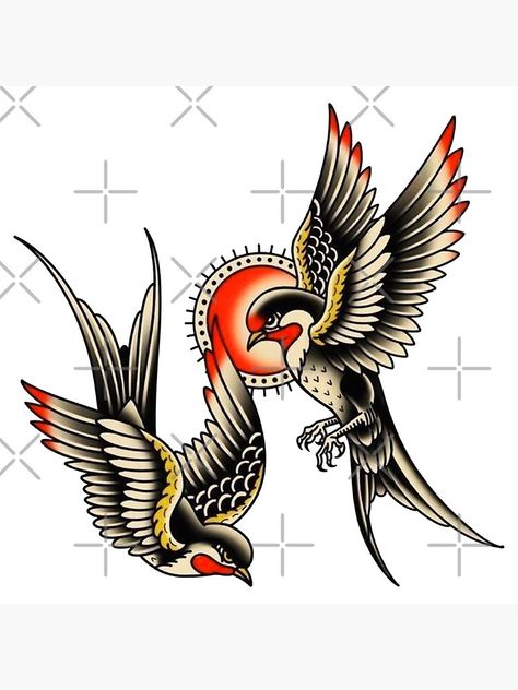 Swallow Tattoo Men Traditional, Swallow Bird Tattoo Traditional, Swallow Tattoo Design For Men, Swallow Tattoo Men, Shrike Tattoo, American Traditional Swallow, Traditional Sparrow Tattoo, Swallow Hand Tattoo, Traditional Bird Tattoo