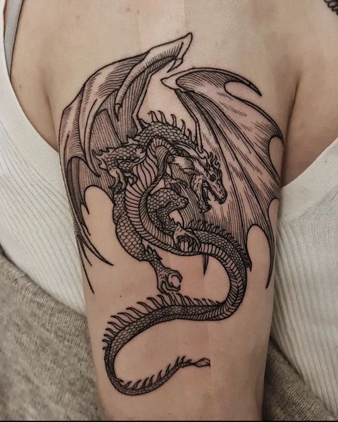 Western Dragon Tattoo, Aura Tattoos, Tattoo Art Ideas, Symbols Tattoos, Black Dragon Tattoo, Dragon Medieval, Dragon Tattoo Meaning, Dragon Tattoo Ideas, Red Dragon Tattoo