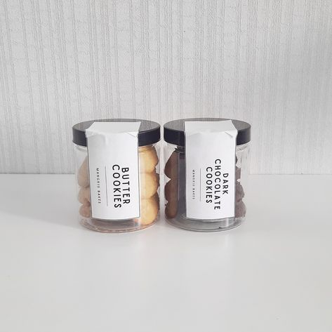 Mini Cookies In A Jar, Jar Cookies Packaging, Cookies Jar Packaging, Butter Cookies Packaging, Mini Cookies Packaging, Cookie Gift Packaging, Bakery Packaging Design, Cookies Design, Diwali Ideas