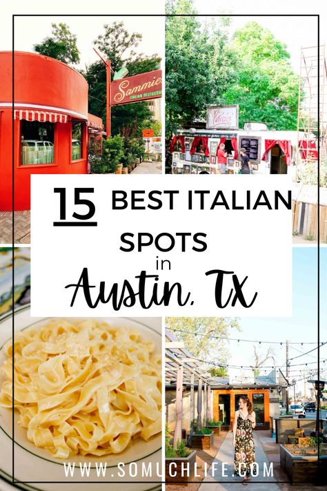 15 best Italian restaurants in Austin Texas! Restaurants In Austin Texas, Italian Patio, Austin Bachelorette, Visit Austin, Best Italian Restaurants, Italian Bakery, Austin Food, Adventure Life, Small Restaurants