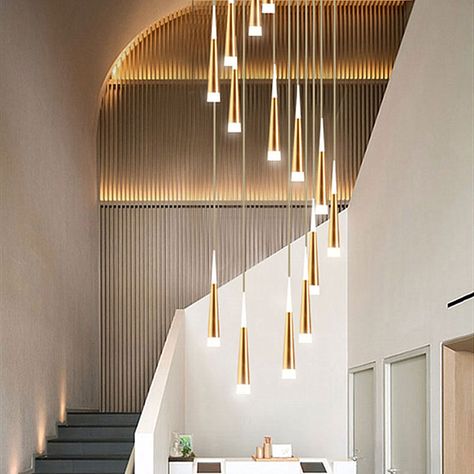 Modern 2 Story Foyer, Large Modern Chandelier High Ceilings, Stairwell Chandelier Modern, Modern Chandelier Bathroom, Staircase Chandelier Contemporary, Modern Chandelier High Ceiling, Chandelier High Ceiling, High Ceiling Chandelier, High Ceiling Foyer