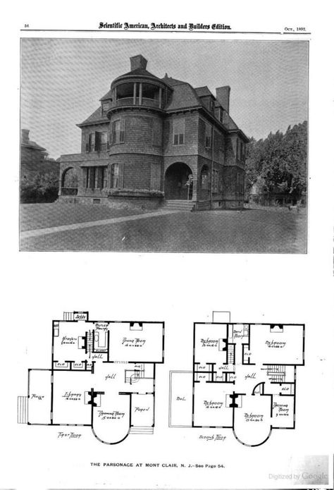 Second Empire House Plans, Victorian House Floor Plans, Old House Floor Plans, Plan Interior Design, Second Empire House, Empire House, Victorian House Plan, Timeless House, Victorian House Plans