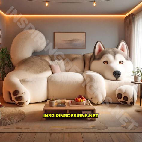 Funky Sofa, Crazy Furniture, Giant Dog Beds, Human Dog Bed, Backyard Layout, Unusual Furniture, Fantasy Furniture, Car Part Furniture, Unique Furniture Design