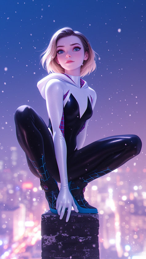 This mesmerizing 4K wallpaper is an incredible fanart featuring Gwen Stacy as Spider-Woman alongside Spiderman and Miles Morales in the Marvel universe. Elevate your device screen with this captivating fanart, perfect for every Marvel enthusiast. Dive into the multiverse of superheroes with Gwen, Spider-Woman, Miles Morales, and more! #Spiderman #SpiderWoman #Gwen #MilesMorales #Fanart #Marvel Female Spidersona, Spider Gwen Art, Marvel Spider Gwen, Art Spiderman, All Spiderman, Image Spiderman, Screen Wallpapers, Miles Morales Spiderman, Spiderman Artwork