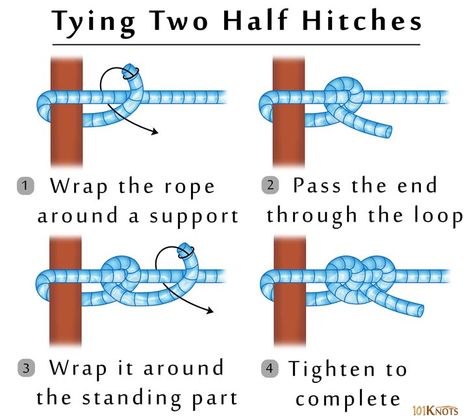 Timber Hitch Knot, Double Half Hitch Knot, Scout Knots, Fishermans Knot, Sailing Knots, Hitch Knot, Reef Knot, Camping Knots, Survival Knots