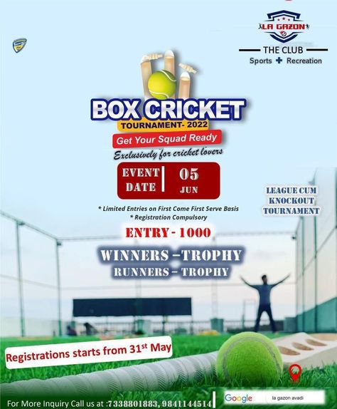 Lagazon conducting Box Cricket Tournament 2022. The tournament held on 5th June 2022. Held at Avadi, Chennai. More details visit #Tournaments360 website #OpenTournament #cricket #crickettournament #boxcricket #BoxCricketLeague #boxcrickettournament #boxgame #league #knockout #cricketleague #indialeague #knockoutmatc Box Cricket, Cricket Tournament, June 2022, Chennai, Hold On, Quick Saves