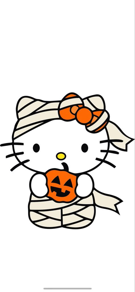 Hello Kitty Halloween Characters, Hello Kitty Halloween Printables, Halloween Toppers For Bouquets, Bouquet Toppers Printable, Hello Kitty Spooky Bouquet, Halloween Sanrio Drawings, Spooky Girly Wallpaper, Hello Kitty Halloween Pfp Matching, Cute Fall Characters